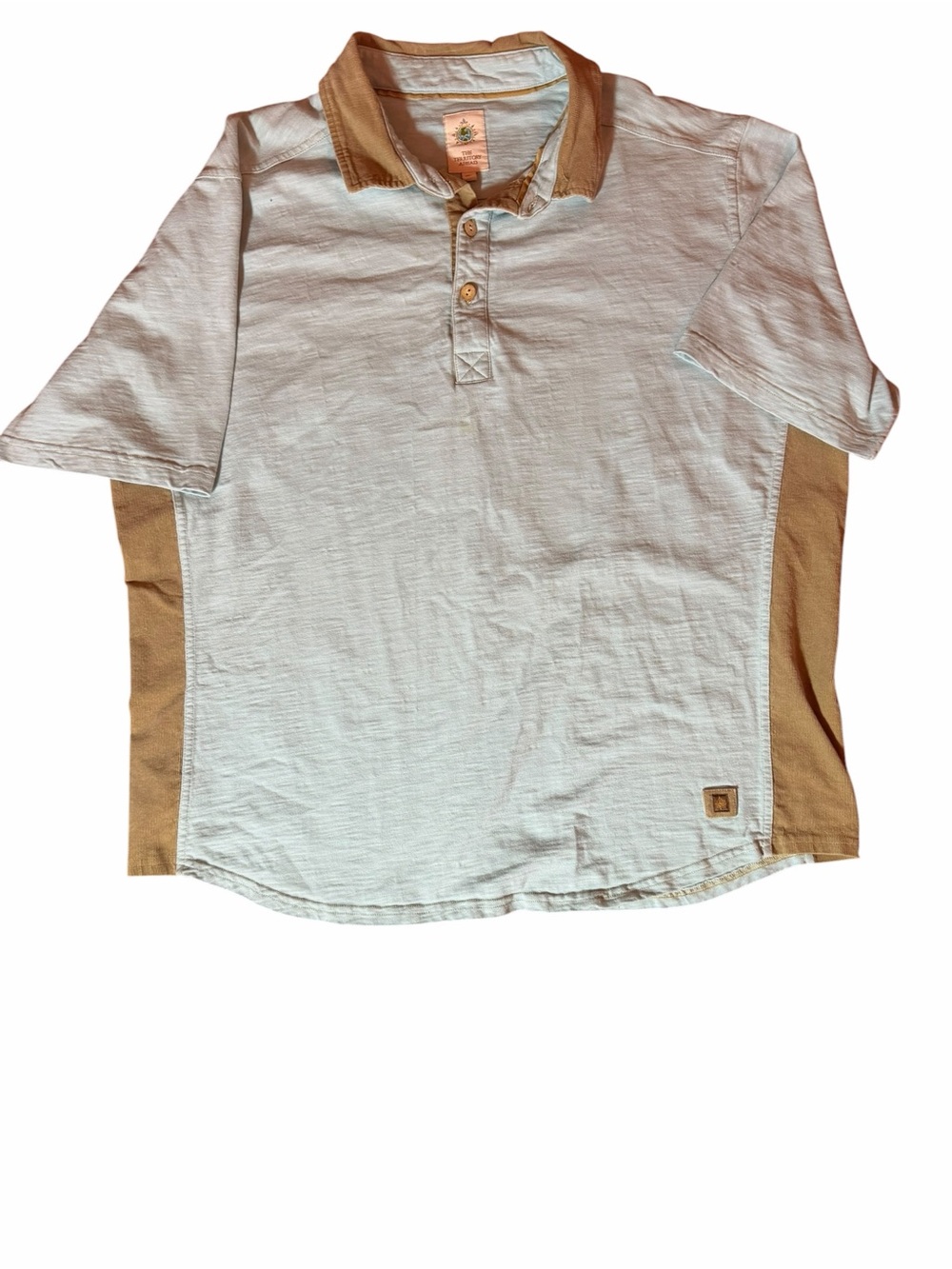 The Territory Ahead Two-Tone Polo — Light Blue and Tan